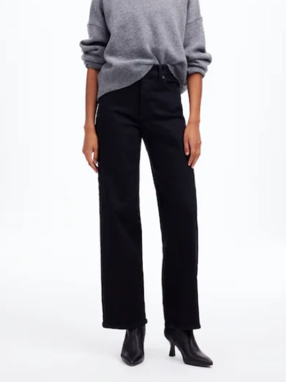 Madewell The Perfect Vintage Wide Leg Jeans Black size 32